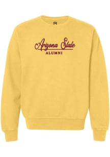 Summit Sportswear Arizona State Sun Devils Womens Yellow Alumni Crew Sweatshirt