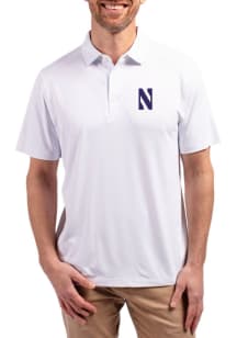 Cutter and Buck Northwestern Wildcats Mens Purple Forge Recycled Short Sleeve Polo