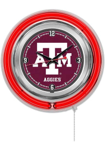 Texas A&M Aggies Double Neon Wall Clock