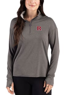Cutter and Buck Rutgers Scarlet Knights Womens Black Forge Eco Qtr Zip