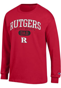 Champion Rutgers Scarlet Knights Red Dad Pill Jersey Long Sleeve T Shirt