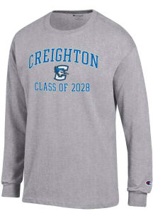 Champion Creighton Bluejays Grey Font Class of 2028 Jersey Long Sleeve T Shirt