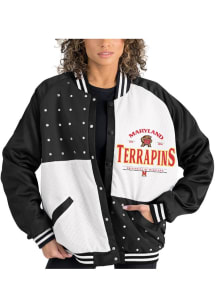 Gameday Couture Maryland Terrapins Womens Black Inner Drive Bomber Light Weight Jacket