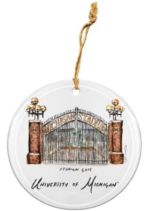 Michigan Wolverines Laura Wilcox Designs Ornament - Yellow