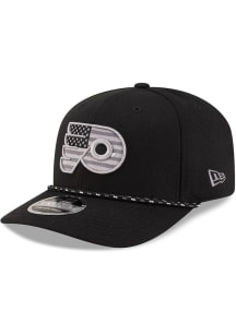 New Era Philadelphia Flyers Flag Rope 9SEVENTY Adjustable Hat - Black