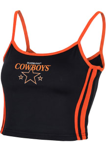 Oklahoma State Cowboys Womens Black Striped Cami Tank Top