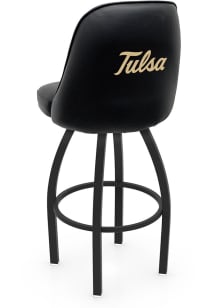 Tulsa Golden Hurricane Padded Swivel Pub Stool - Black