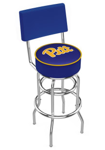 Pitt Panthers Double-Ring Swivel with Back Pub Stool - Black