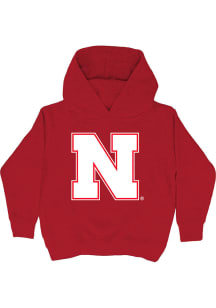 Vive La Fete Nebraska Cornhuskers Youth Scarlet Red Sam Long Sleeve Hoodie