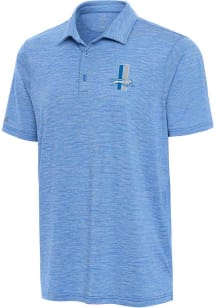 Antigua Detroit Lions Mens Light Blue Sprout Short Sleeve Polo