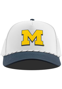 Branded Bills Michigan Wolverines Curved 5 Panel Rope Adjustable Hat - White