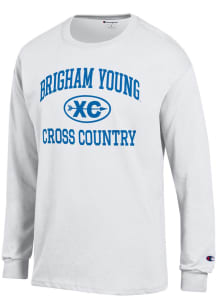 Champion BYU Cougars White Cross Country Icon Jersey Long Sleeve T Shirt