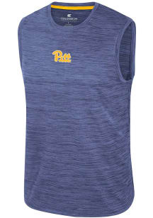 Colosseum Pitt Panthers Mens Blue Stilgar Short Sleeve Tank Top