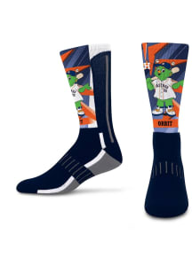 Houston Astros Navy Blue Mascot Retro Vibes Youth Crew Socks