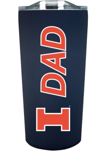 Illinois Fighting Illini 18oz Soft Touch Dad Stainless Steel Tumbler - Navy Blue