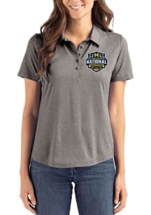 Cutter and Buck Michigan Wolverines Womens Graphite 2026 MBB Champions Coastline Eco Short Sleeve..