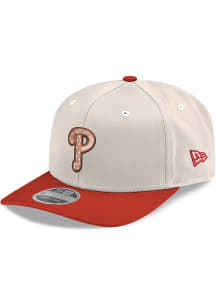 New Era Philadelphia Phillies Pretzel Logo 2T Chrome 9SEVENTY Adjustable Hat - White