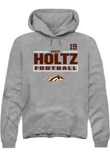 Vance Holtz Western Michigan Broncos Mens Grey Football NIL Stacked Box Player Hood
