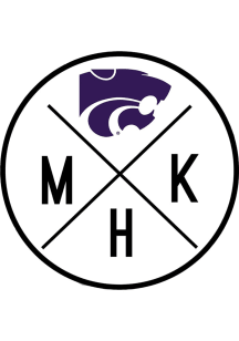 K-State Wildcats Powercat Stickers - White