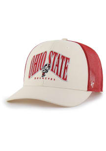 47 Ohio State Buckeyes Retro Drawbridge Trucker Adjustable Hat - Natural