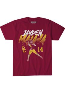 Jayden Maiava USC Trojans Cardinal Red Name Number Pose Short Sleeve Fashion Player T Shirt