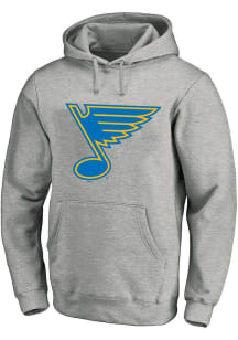 St Louis Blues Mens Grey Logo Big and Tall Hooded Sweatshirt