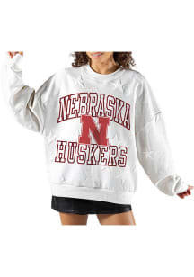 Gameday Couture Nebraska Cornhuskers Womens White Big Play Energy Crew Sweatshirt