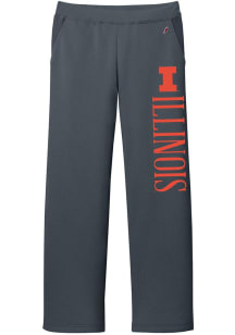 Illinois Fighting Illini Womens Reverse Fleece Navy Blue Sweatpants
