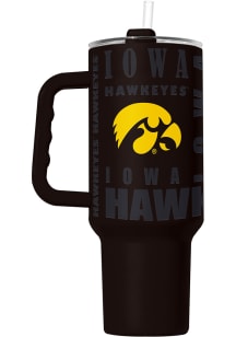 Logo Brands Iowa Hawkeyes Replay Native 40 oz Stainless Steel Tumbler - Black