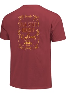 Iowa State Cyclones Womens Cardinal Bow Frame Short Sleeve T-Shirt