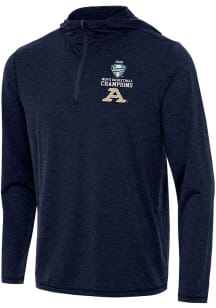 Antigua Akron Zips Mens Navy Blue 2026 MAC Men's Basketball Champs Tidy Long Sleeve Qtr Zip Pullov..
