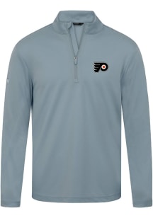 Levelwear Philadelphia Flyers Mens Grey Heron Long Sleeve Qtr Zip Pullover