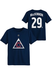 Nathan MacKinnon  Colorado Avalanche Boys Navy Blue Flat NN Short Sleeve T-Shirt