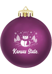 K-State Wildcats Snowman Ornament - Purple