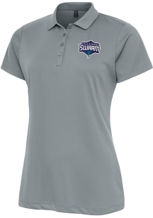 Antigua Greensboro Swarm Womens Graphite Flex Short Sleeve Polo Shirt