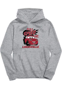 Vive La Fete Louisville Cardinals Youth Grey Full Speed Long Sleeve Hoodie