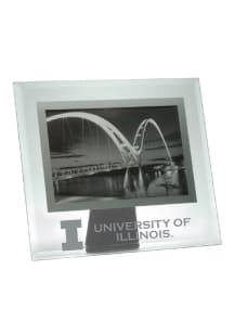 Illinois Fighting Illini 6x4 Parisian Glass Picture Frame - Navy Blue