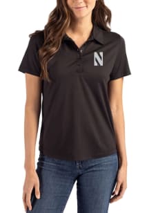 Cutter and Buck Northwestern Wildcats Womens Purple Coastline Eco Short Sleeve Polo Shirt