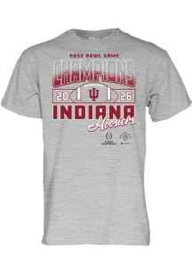 Blue 84 Indiana Hoosiers Grey 2026 Rose Bowl Champions Short Sleeve T Shirt