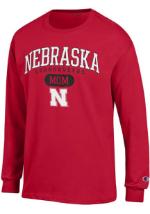 Champion Nebraska Cornhuskers Red Pill Box Mom Jersey Long Sleeve T Shirt