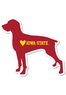Iowa State Cyclones 3.5" Standing Dog Rugged Stickers - Cardinal