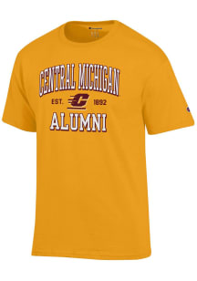 Champion Central Michigan Chippewas Gold Est Date Alumni Jersey Short Sleeve T Shirt