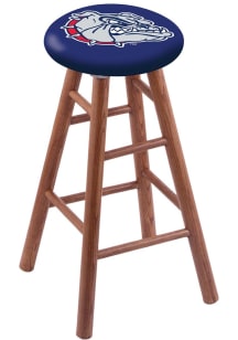 Gonzaga Bulldogs Round Cushion Oak Pub Stool - Brown