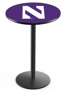Northwestern Wildcats Black Round Base Pub Table