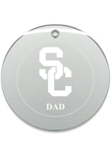 USC Trojans Dad Round Ornament - White