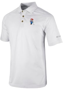 Columbia Nebraska Cornhuskers Mens White Golf Drive Short Sleeve Polo