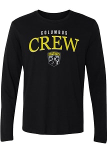 Columbus Crew Black Retro Wordmark Long Sleeve T Shirt