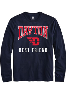 Summit Sportswear Dayton Flyers Navy Blue Best Friend Long Sleeve T Shirt