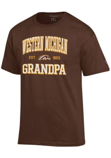 Champion Western Michigan Broncos Brown Est. Date Grandpa Jersey Short Sleeve T Shirt