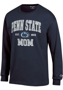 Champion Penn State Nittany Lions Navy Blue EST Date Mom Jersey Long Sleeve T Shirt